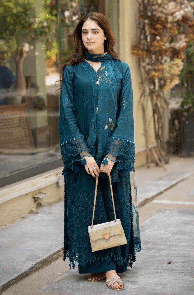 Summer 3PC Lawn Embroidered Suit - SKU:(LDS103)