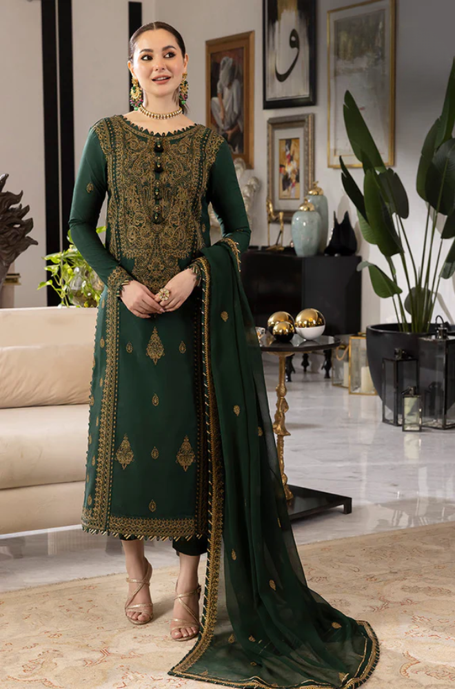 ASIM JOFA- 3PC Lawn Embroidered Suit - LDS010