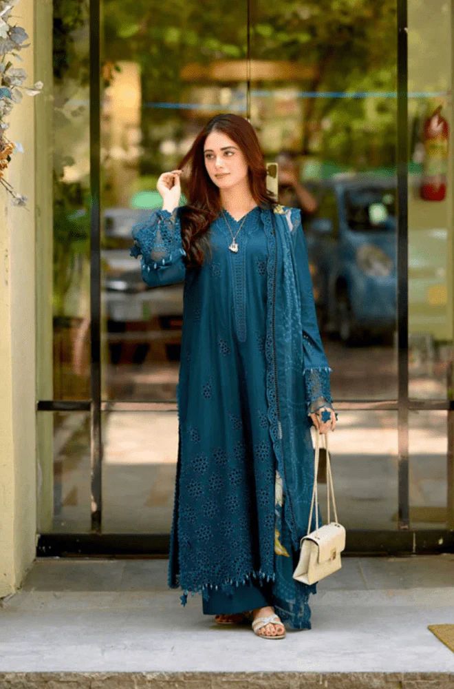 Summer 3PC Lawn Embroidered Suit - SKU:(LDS103)