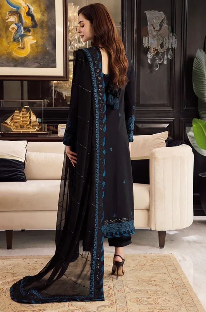 3 Piece Embroidered Lawn Suit - SKU:(LDS033)