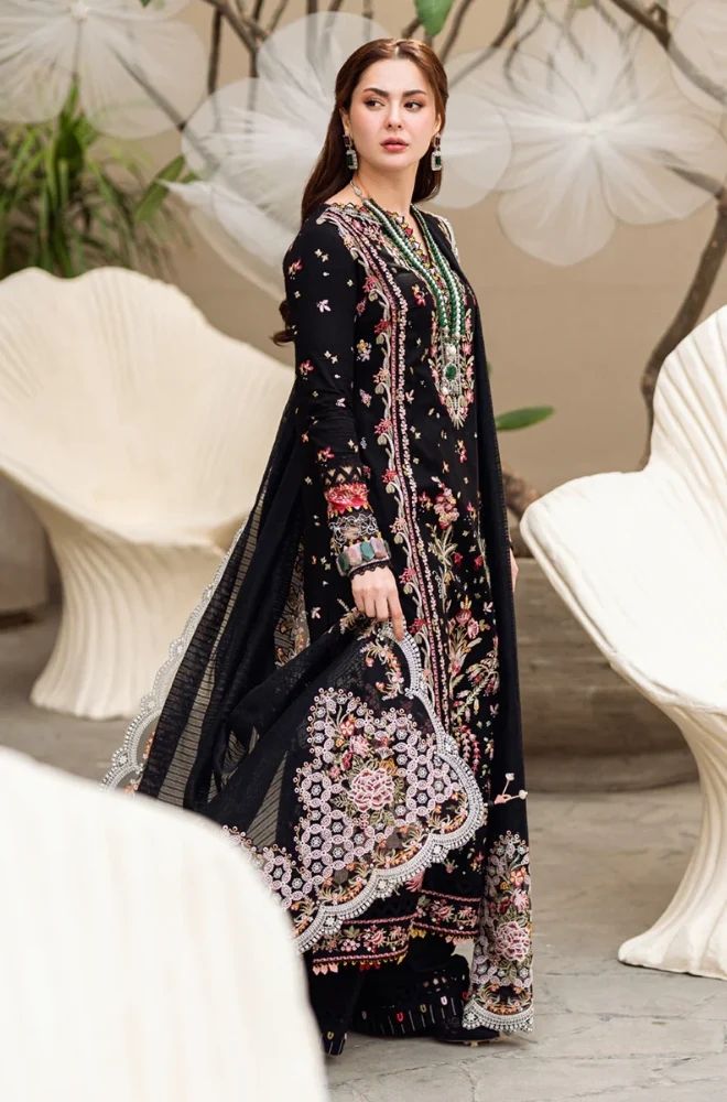 3 Piece Embroidered Lawn Suit - SKU:(LDS032)