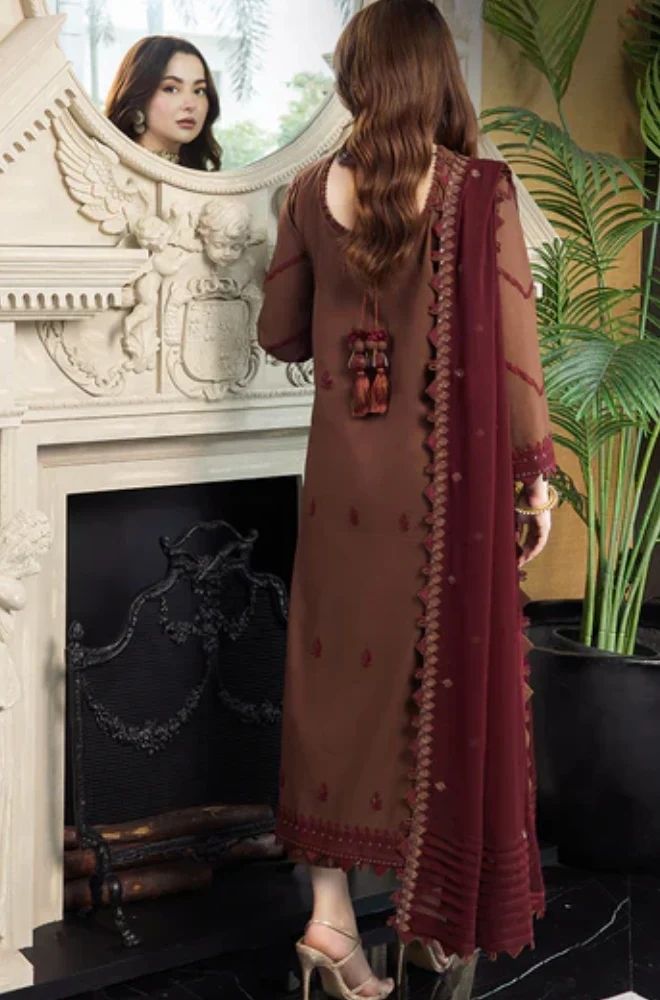 3 Piece Embroidered Lawn Suit - SKU:(LDS031)