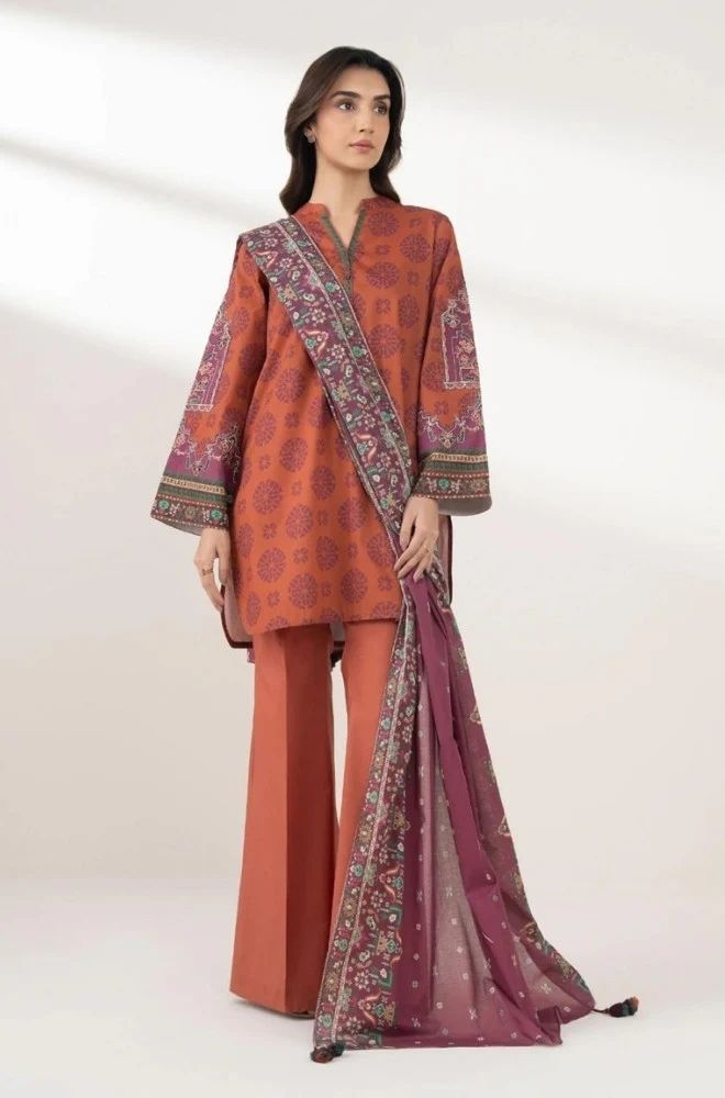 3 Piece Lawn Digital Printed Suit - SKU:(LDS075)