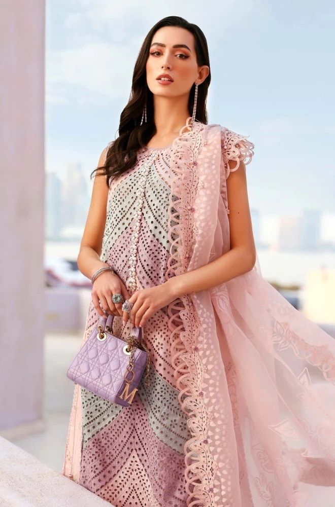 3 Piece Chikankari Embroidered Lawn Suit - SKU:(LDS030)