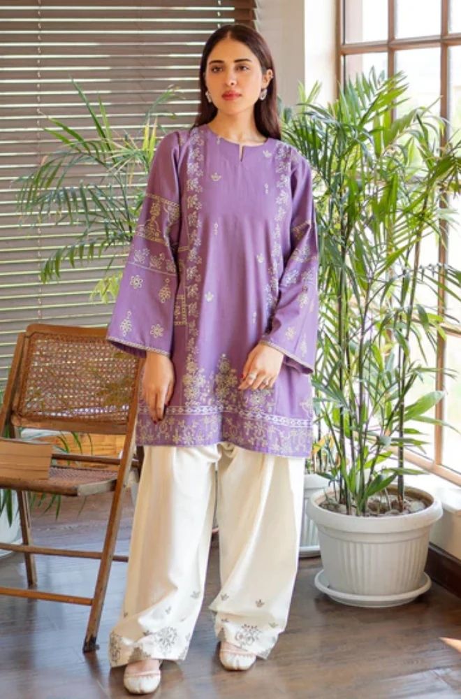 2 Piece Embroidered Lawn Suit - SKU:(LDS097)