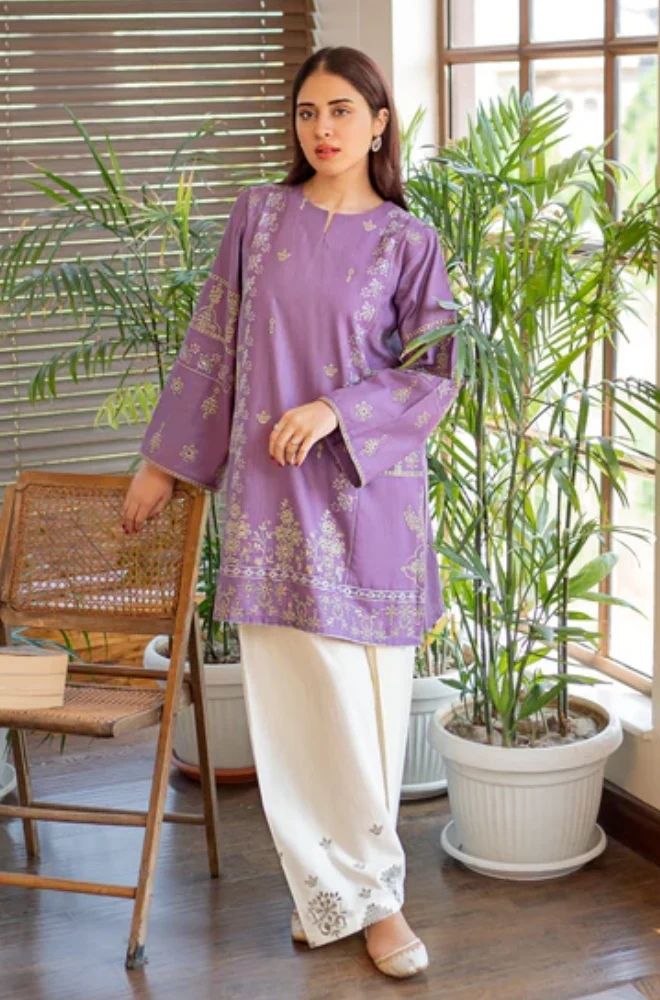 2 Piece Embroidered Lawn Suit - SKU:(LDS097)