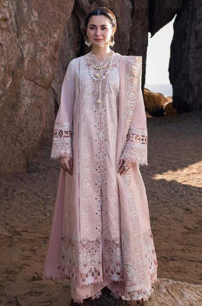 3 Piece Chikankari Embroidered Lawn Suit - SKU:(LDS052)
