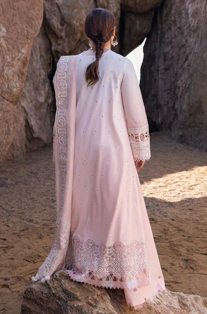 3 Piece Chikankari Embroidered Lawn Suit - SKU:(LDS052)