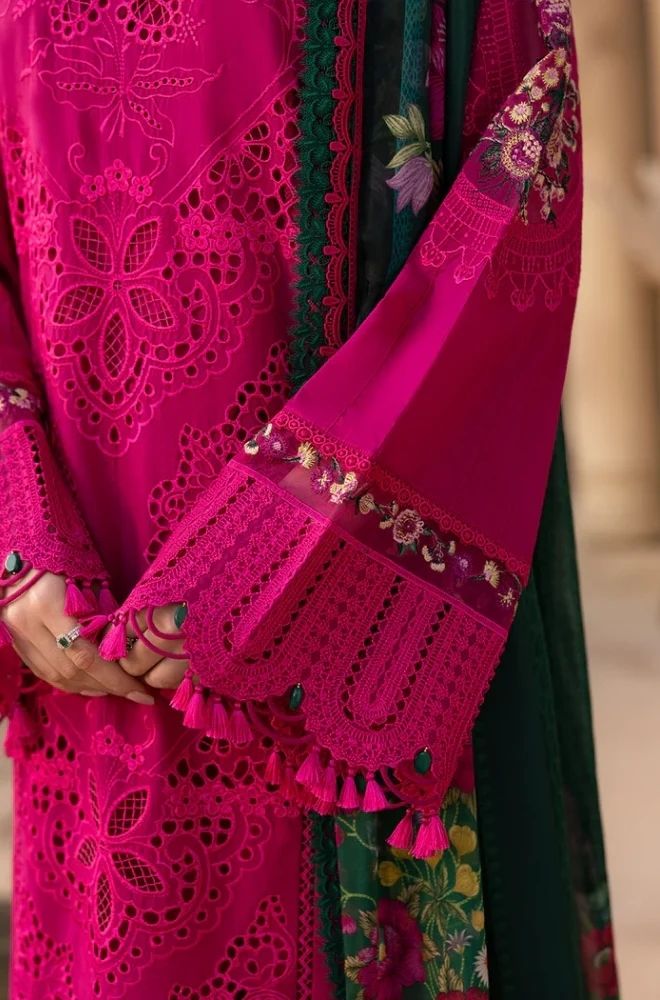 3 Piece Chikankari Embroidered Lawn Suit SKU:(LDS028)