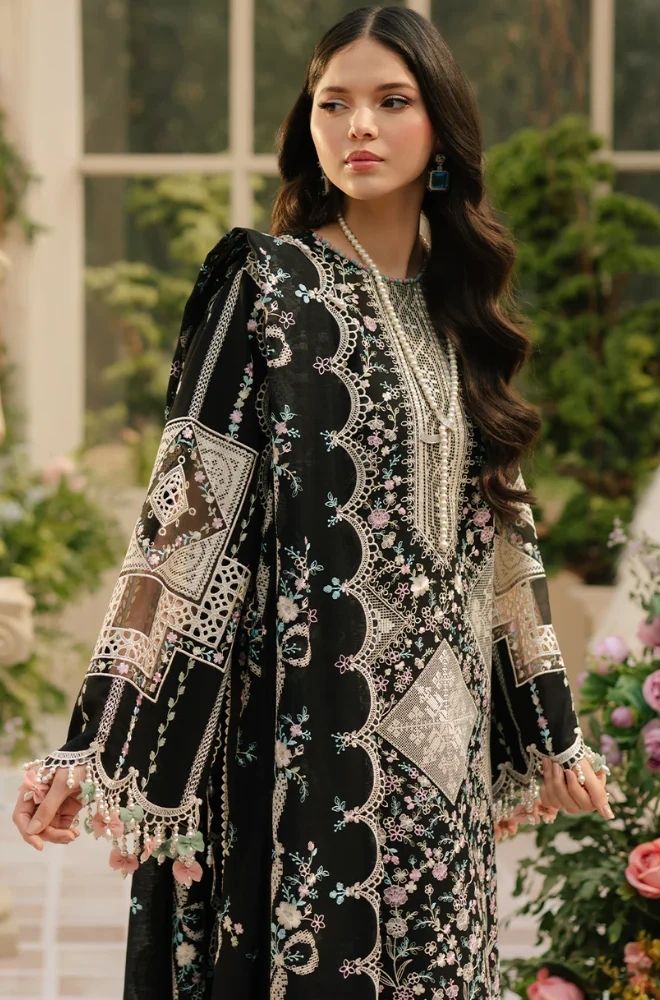 3 Piece Chikankari Embroidered Lawn Suit - SKU:(LDS026)
