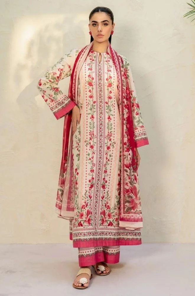3 Piece Lawn Digital Printed Suit - SKU:(LDS070)
