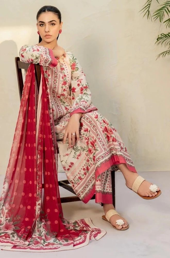 3 Piece Lawn Digital Printed Suit - SKU:(LDS070)