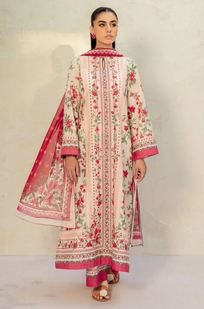 3 Piece Lawn Digital Printed Suit - SKU:(LDS070)