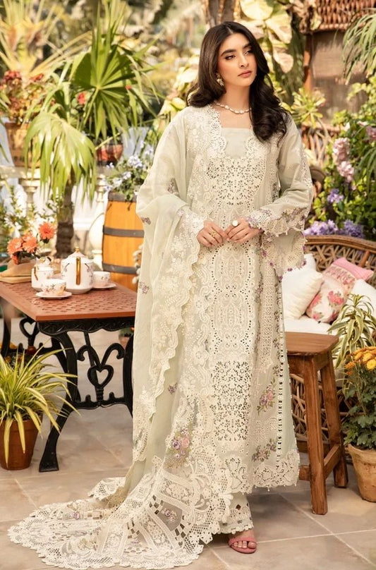 3 Piece Chikankari Embroidered Lawn Suit SKU:(LDS022)