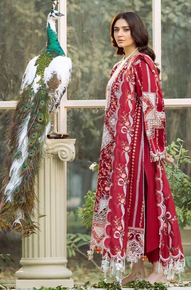 3 Piece Chikankari Embroidered Lawn Suit SKU: (LDS020)