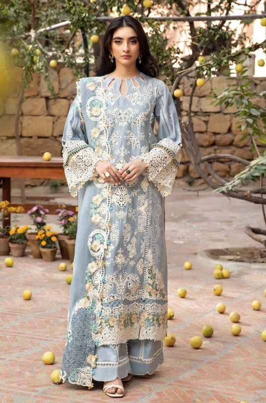 3 Piece Chikankari Embroidered lawn Suit - SKU:(LDS019)