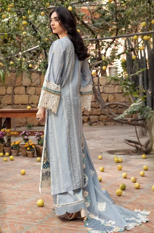 3 Piece Chikankari Embroidered lawn Suit - SKU:(LDS019)
