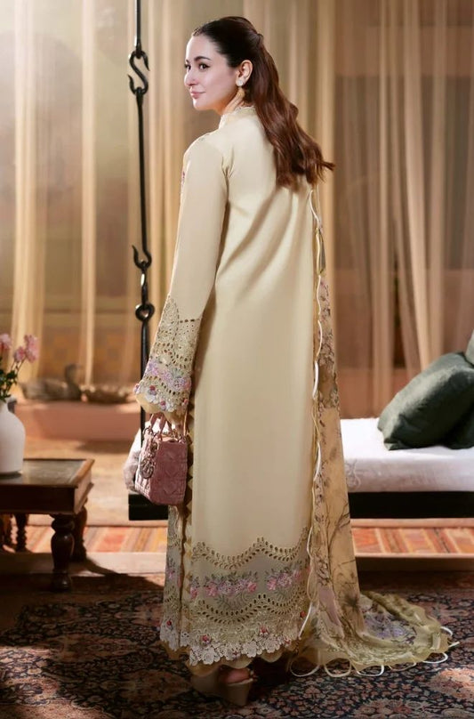 3 Piece Chikankari Embroidered Lawn Suit - SKU:(LDS018)