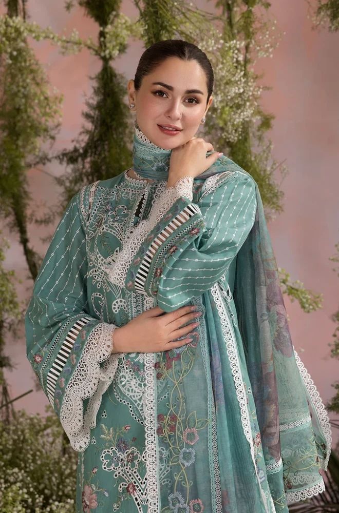 3 Piece Chikankari Embroidered Lawn Suit - SKU: (LDS017)