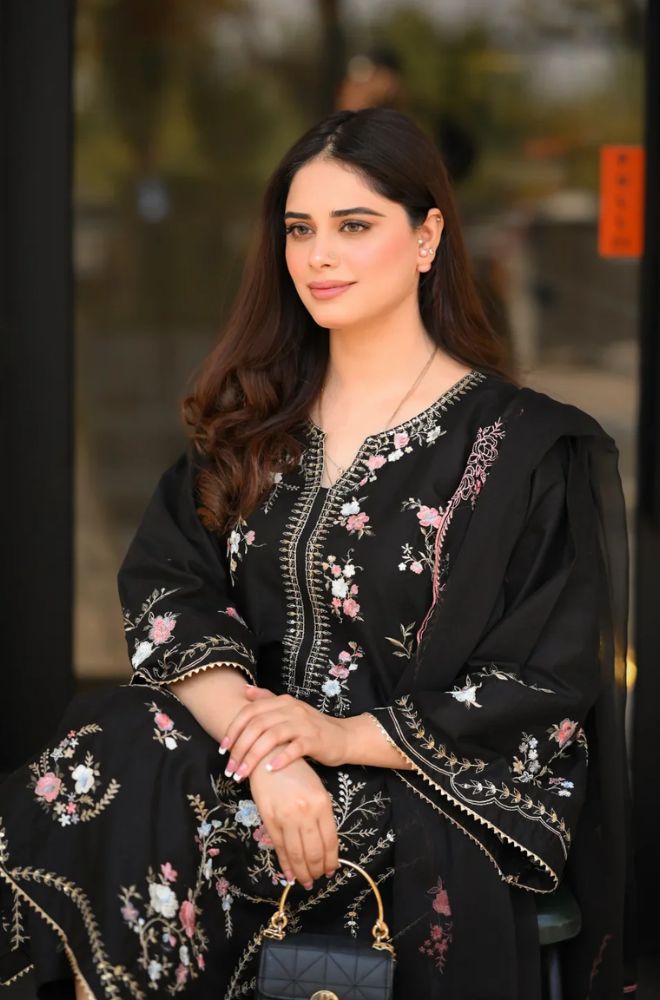 3 Piece Embroidered Lawn Suit - SKU:(LDS101)