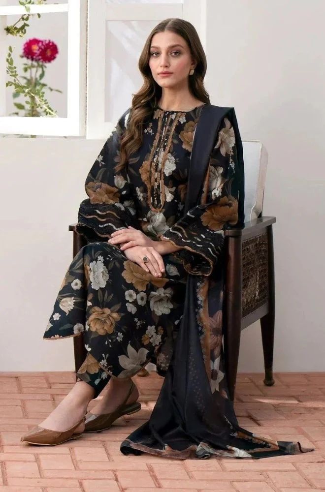 3 Piece Lawn Digital Printed Suit - SKU:(LDS067)