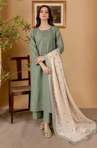 3 Piece Embroidered Lawn Suit - SKU:(LDS051)
