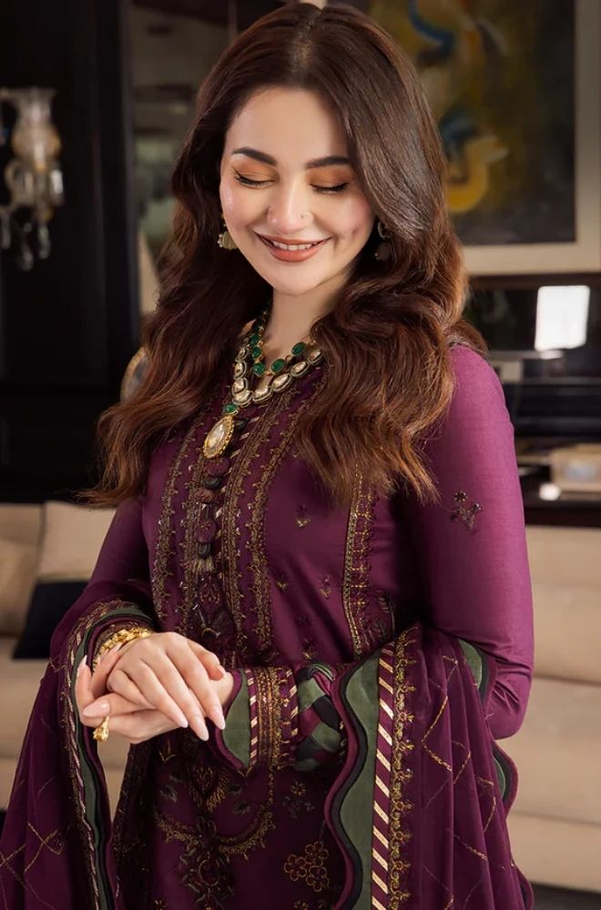 3 Piece Embroidered Lawn Suit - SKU:(LDS050)