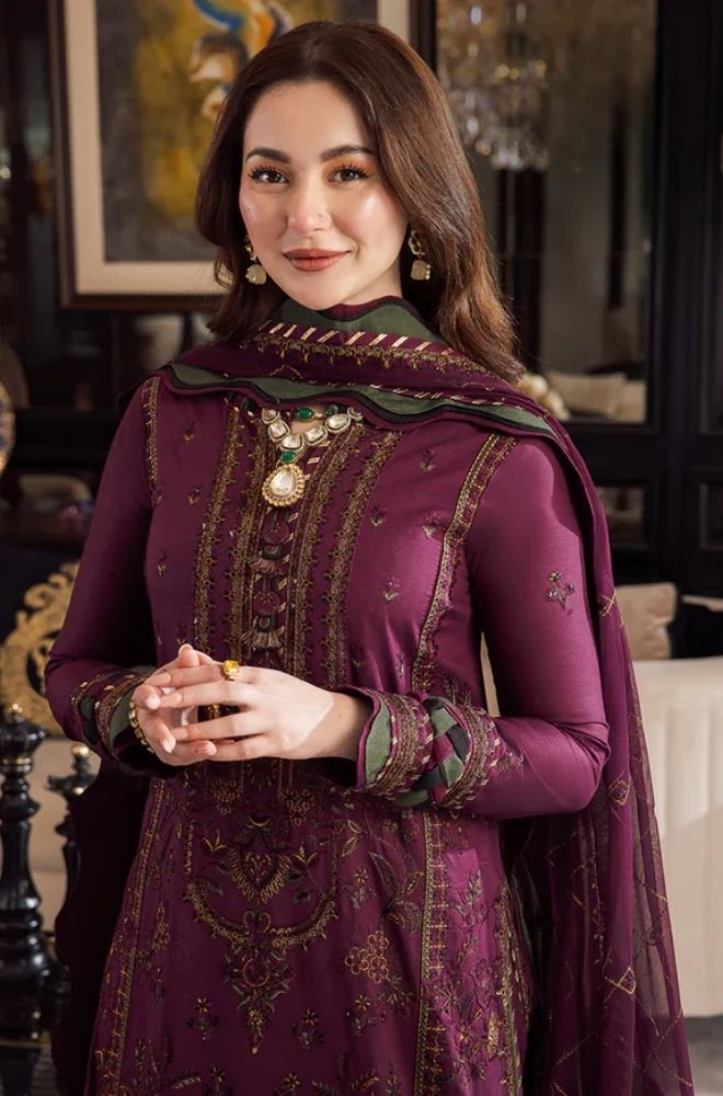 3 Piece Embroidered Lawn Suit - SKU:(LDS050)