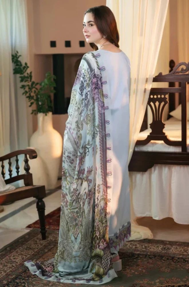 3 Piece Chikankari Embroidered Lawn Suit - SKU: (LDS016)
