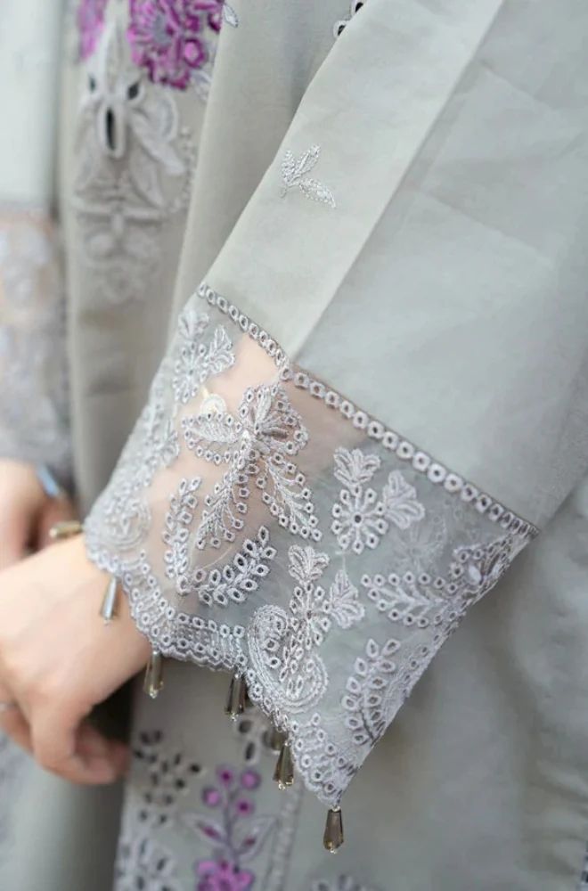 3 Piece Chikankari Embroidered Lawn Suit - SKU: (LDS014)