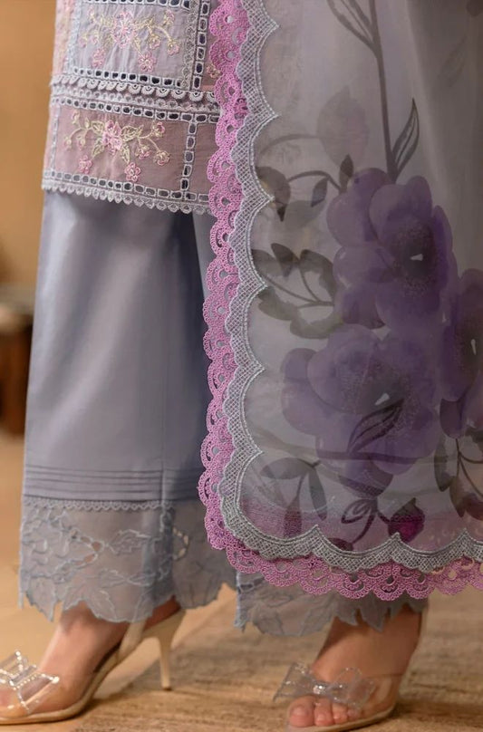 3 Piece Chikankari Embroidered Lawn Suit - SKU: (LDS013)