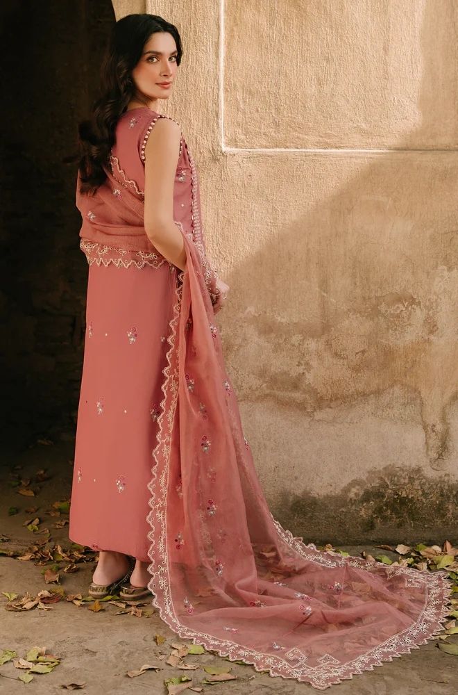 3 Piece Embroidered Lawn Suit - SKU: (LDS011)