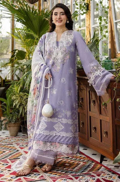 3-Piece Chikankari Embroidered Lawn Suit - SKU: (LDS009)