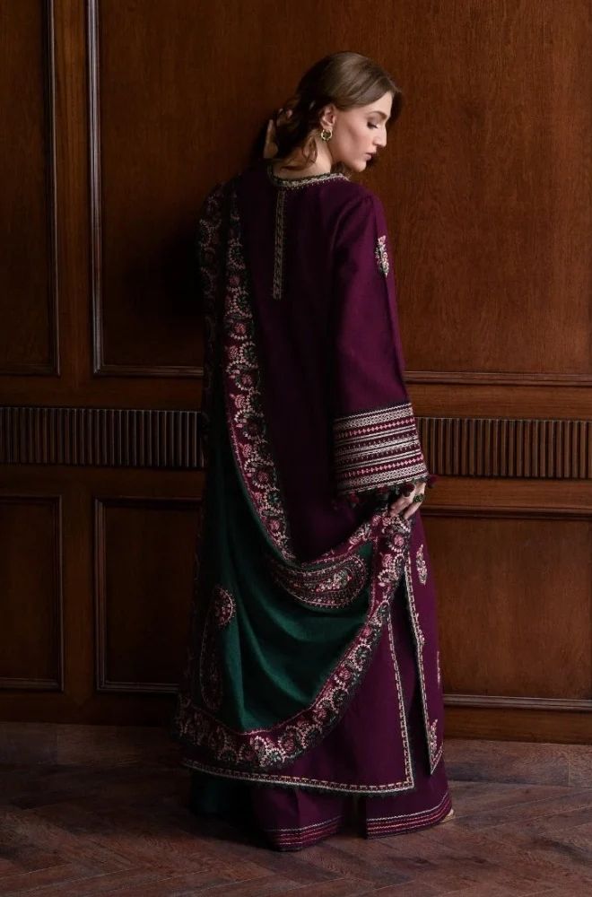 3-Piece Embroidered Lawn Suit - SKU: (LDS008)