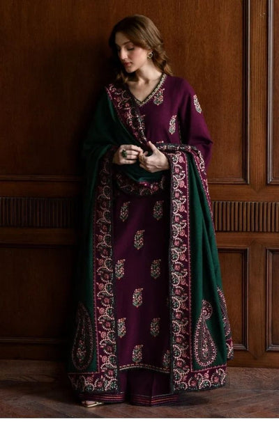 3-Piece Embroidered Lawn Suit - SKU: (LDS008)