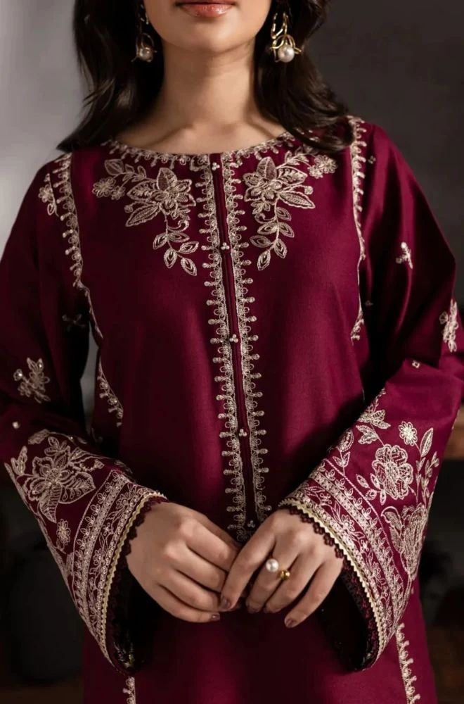 2 Piece Embroidered Lawn Suit - SKU:(LDS092)