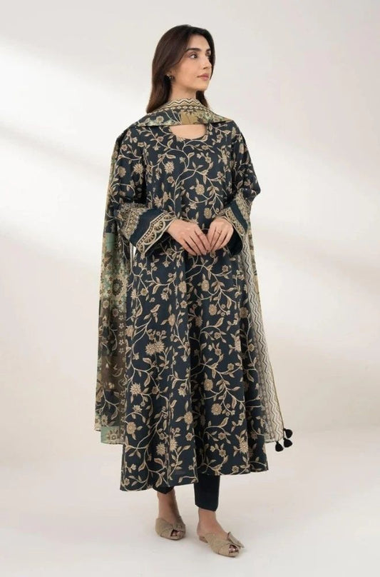 3 Piece Lawn Digital Printed Suit - SKU:(LDS062)