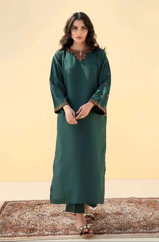 2 Piece Embroidered Lawn Suit - SKU:(LDS091)