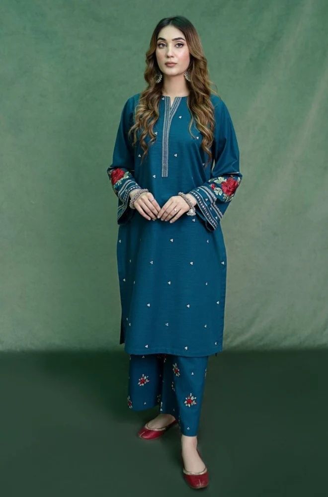 2 Piece Embroidered Lawn Suit - SKU:(LDS090)
