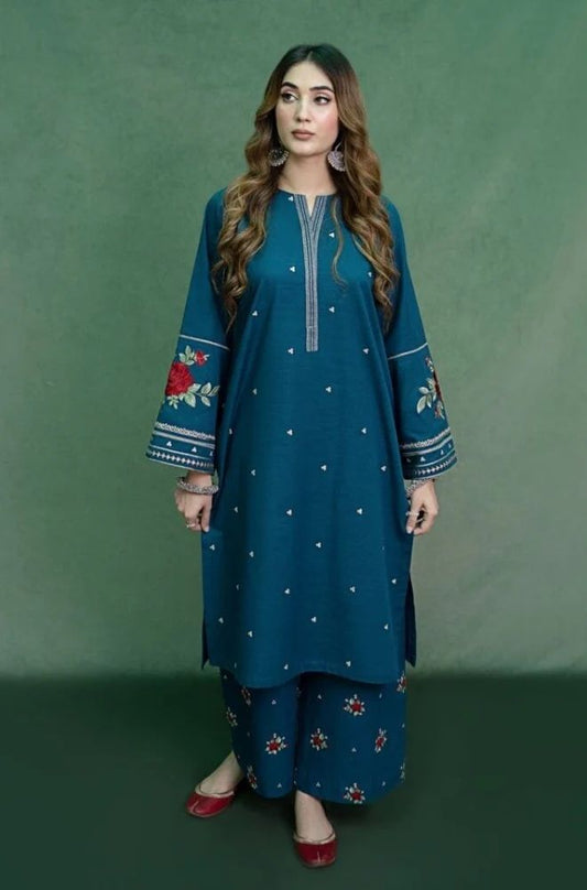 2 Piece Embroidered Lawn Suit - SKU:(LDS090)