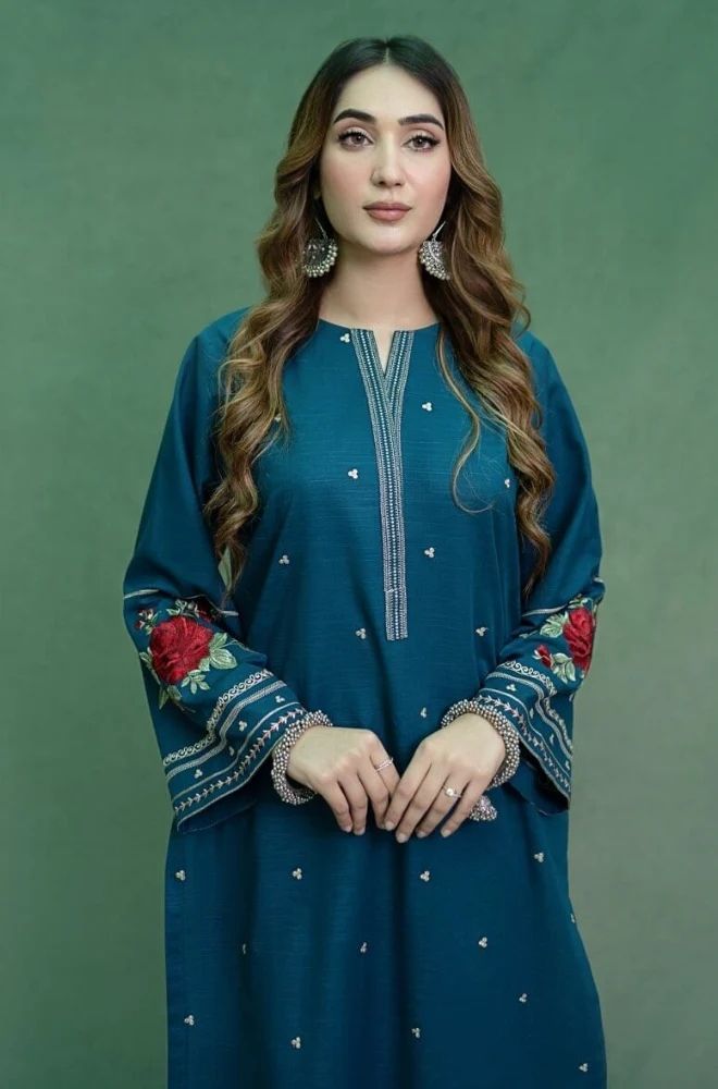 2 Piece Embroidered Lawn Suit - SKU:(LDS090)