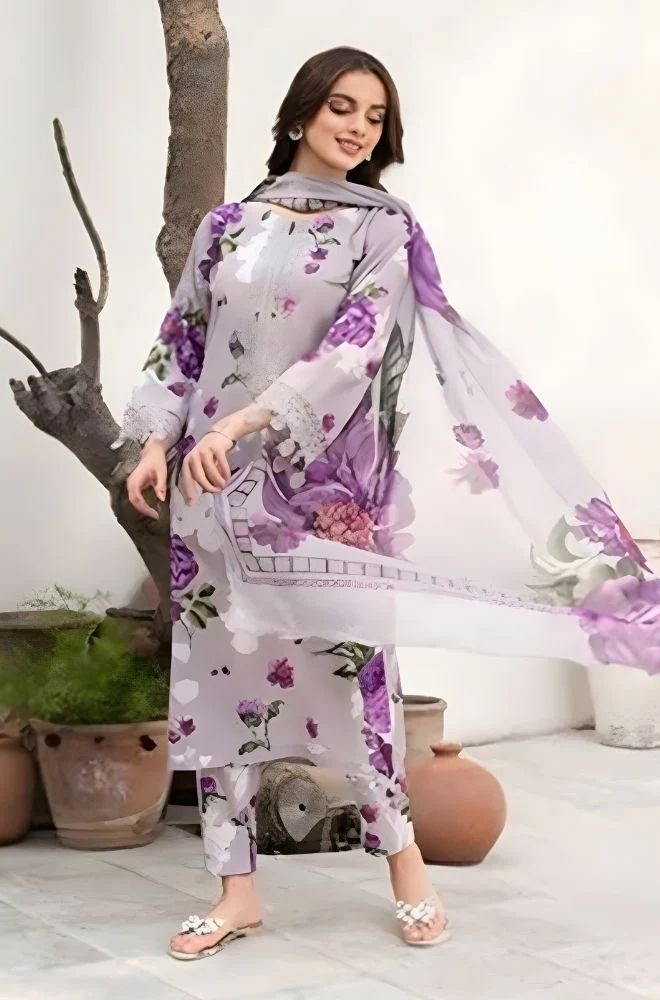 3 Piece Lawn Digital Printed Suit - SKU:(LDS060)