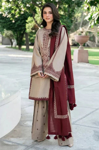 3 Piece Embroidered Lawn Suit - SKU:(LDS045)