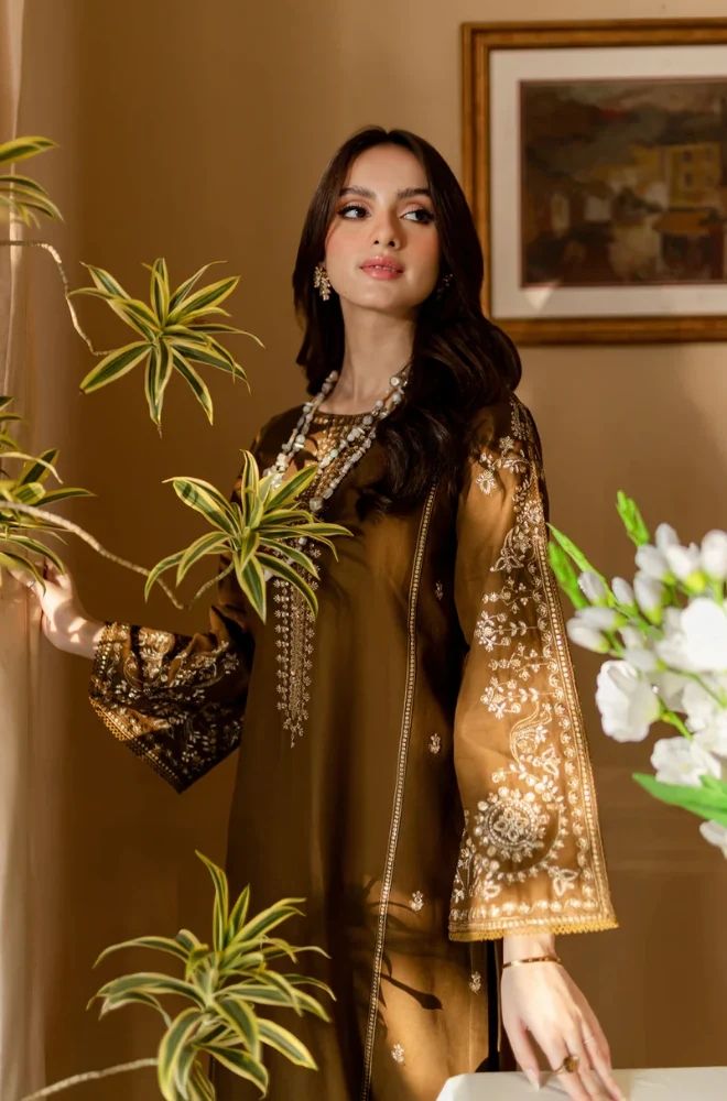 2 Piece Embroidered Lawn Suit - SKU:(LDS089)