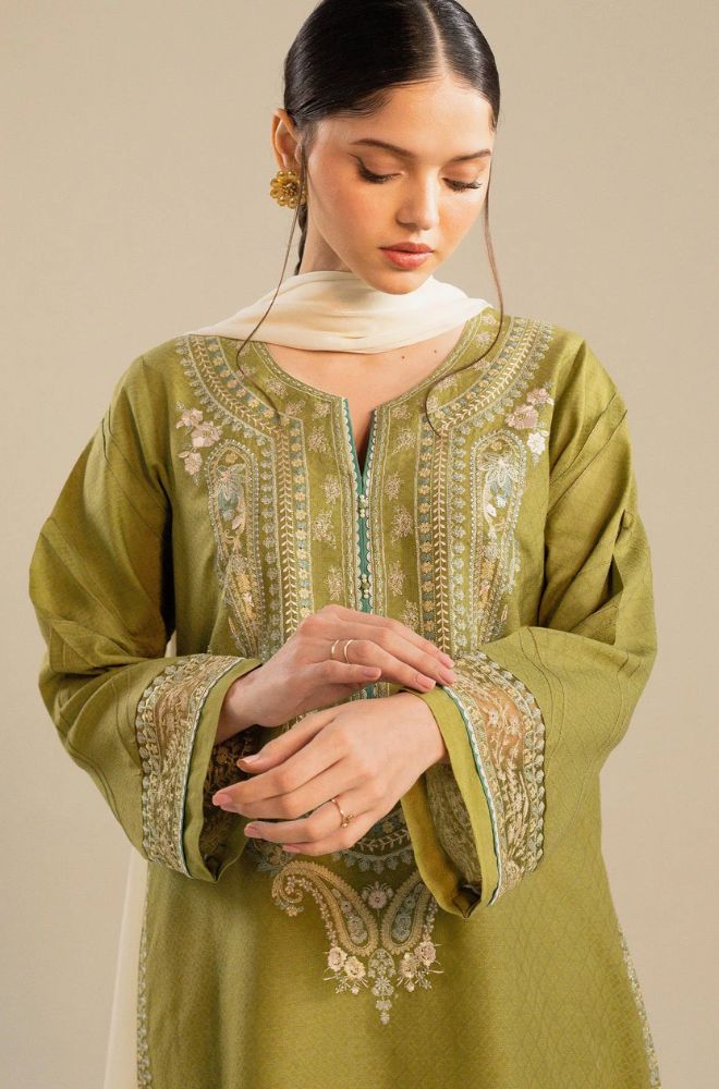 3 Piece Embroidered Lawn Suit - SKU:(LDS080)
