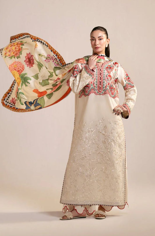 3 Piece Embroidered Lawn Suit - SKU:(LDS081)