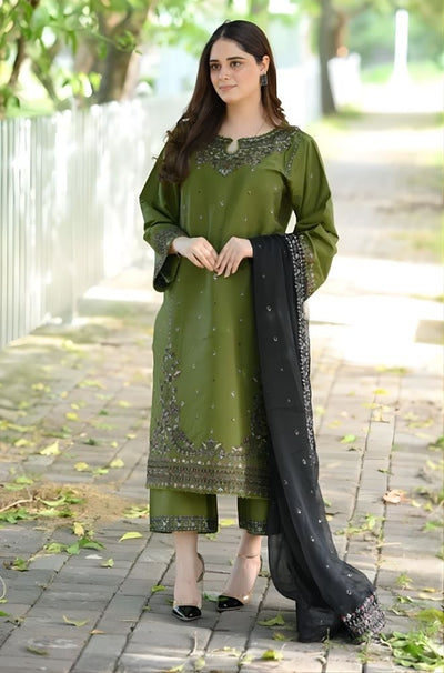Summer 3 Piece Lawn Embroidered Suit SKU:(LDS004)