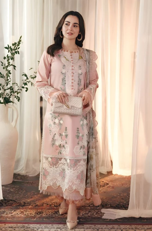 Summer 3PC Lawn Chikankri Embroidered Suit SKU: (LDS003)
