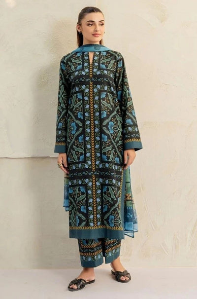 3 Piece Lawn Digital Printed Suit - SKU:(LDS057)