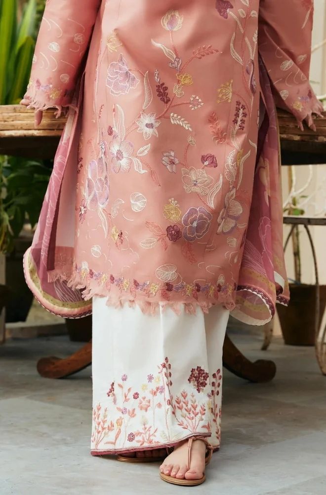 3 Piece Embroidered Lawn Suit - SKU:(LDS042)